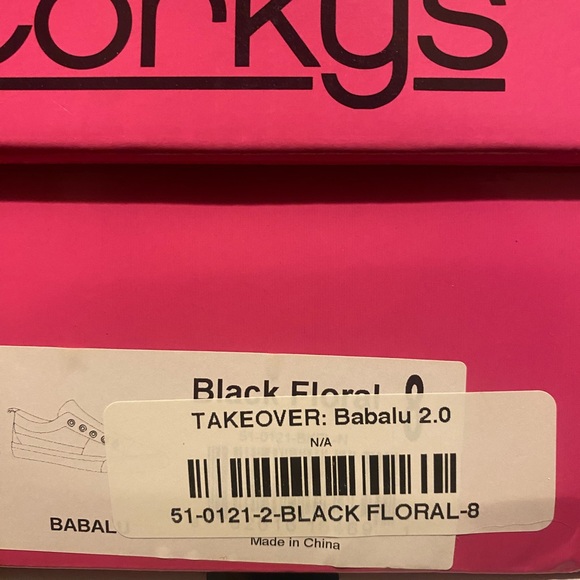 Corkys Women's Floral Canvas Sneakers - Red, Yellow, Black - Picture 10 of 10